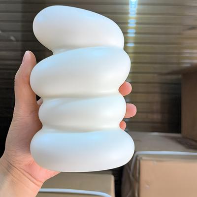 TEMU Elegant White Spiral Vase - Nordic Style, Home & Kitchen Decor, Ideal For Living Room & Bedroom Aesthetics, Vases Home Decor Image