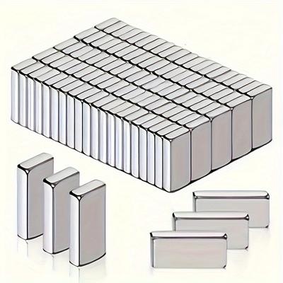 TEMU 100pcs Neodymium Magnets, 10x5x2mm - Magnetic Sticks, For Tool Storage, Laboratory Use, Lockers, Decoration & More Image