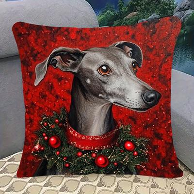 TEMU 1pc, 18x18inch Pillowcase, Double-sided Printed Christmas , , , Washable, For Sofa, , Bedroom, Image