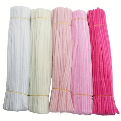 TEMU 500pcs 12inch Sennile Rod Cleaner Handmade Colorful Sennile Rod Tube Diy Craft Supplies Easter Gift Purple Series Set Creative Gift Packaging And Party Decoration Image