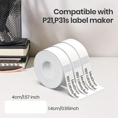 TEMU 14 X 40mm Thermal Label Printing Tape For Portable Thermal Label Printers, Easy To Replace, High Quality Thermal Paper, Reliable , Suitable For Home Office Organisation Image