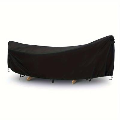 TEMU 1pc Heavy-duty 400d Black Hammock Cover With Adjustable Strap - Durable Polyester For 11-12 Ft Hammock, Outdoor Patio Use, Protection, Outdoor |adjustable Strap|durable Fabric Image