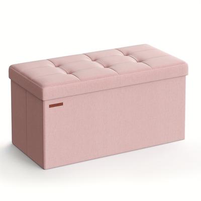 TEMU Songmics Storage Bench, Folding Footstool, Ottoman, 38 X 76 X 38 Cm, To 300 Kg, For Living Room, Bedroom Image