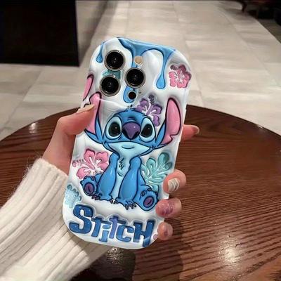 TEMU Stitch Cartoon Cute Phone Case For 16, 15, 14, 13, 12, 11 Pro Max, Plus, Xs, 8 And 7 Stylish Cartoon Design, Protection And Style Image