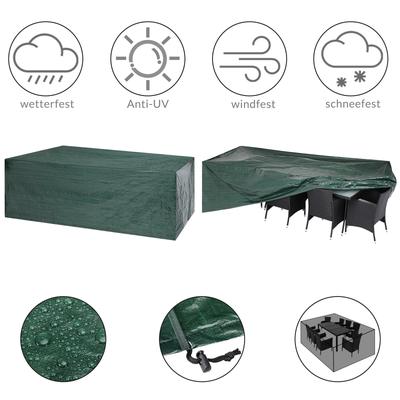 TEMU ® Garden Furniture Cover Waterproof Uv-resistant Outdoor Tarpaulin Protective Cover Garden Table Rain Protection Patio Furniture 308x138cm Image