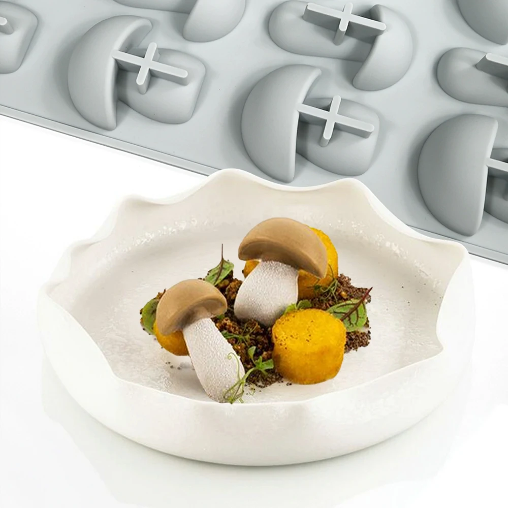16/40 Zelle Pilz Design Silikon Kuchen Form Fondant Kuchen Form Schokolade Formen Mousse Dessert Backen Werkzeuge Küche Liefert Image