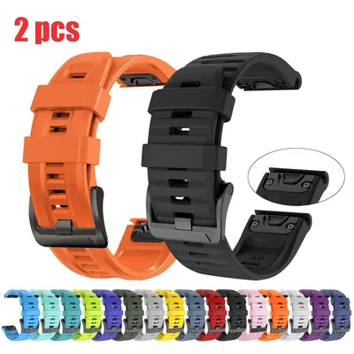 2 stücke Sport Silikon Armband Für Garmin Fenix 8 E 7X 7 6X Band Quatix 7X 6/Instinct 2X Solar Image
