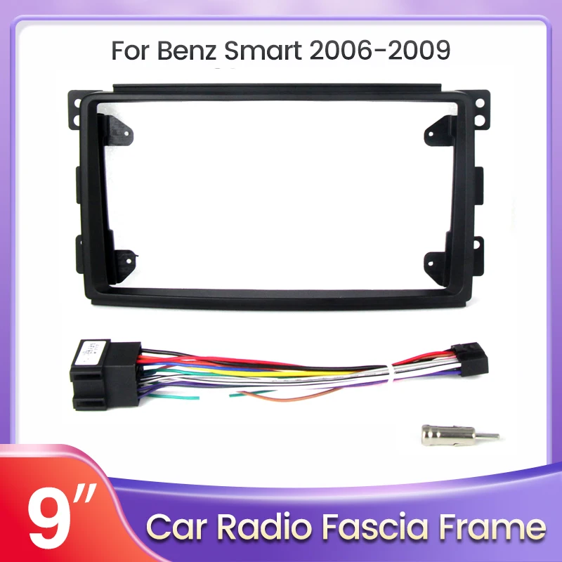 9-Zoll-Autoradio-Blende-Adapter, optionales Kabel CAN für BENZ C-KLASSE W203 CL203 W209 W463 2004–2007 Dash Fitting Frame Panel Kit Image