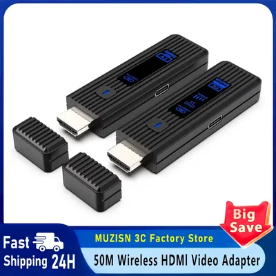 5,8G 1080P 50M Wireless HDMI Video Audio Sender Empfänger Extender Display Screen Adapter Dongle Für TV Monitor Projektor PC