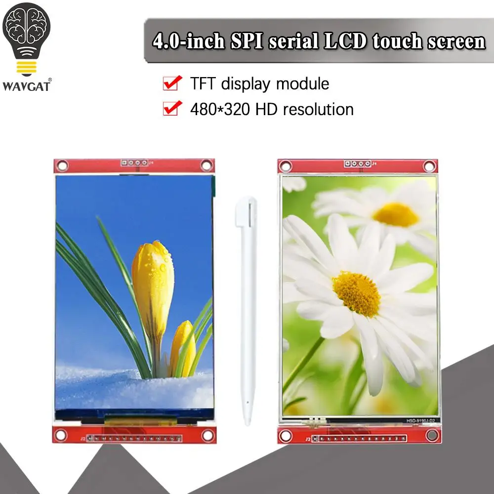 WAVGAT 4,0 Zoll LCD 480*320 MCU SPI Serielles TFT-LCD-Modul-Display mit integriertem Touchpanel-Treiber ST7796S Image