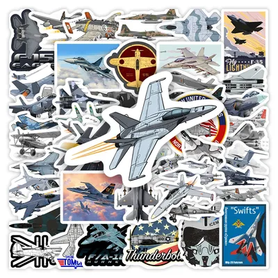 Coole Kampfjet-Aufkleber, Flugzeug, F35 F16, MiG, DIY, Kinderspielzeug, Geschenk, dekorativer Aufkleber für Laptop, Telefon, Gepäck, Flaschen, wasserdicht Image