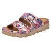 Pantolette RIEKER, Damen, Gr. 39, rosa (rosé multi), Lederimitat, geblümt, sportlich, Schuhe, Sommerschuh, Schlappen, Hausschuh mit verstellbaren Schnallen