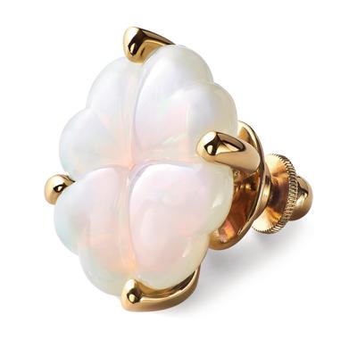 Baccarat Gold Vermeil and Crystal Trèfle Pin