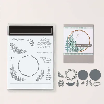 Metal Cutting Dies/Clear Stamp Encircled In Nature DIY Crafts Card Album Making Scrapbooking Stencil