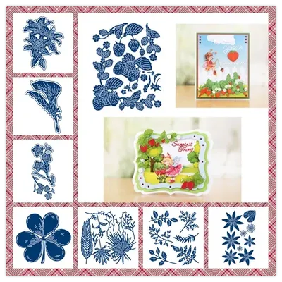 Flower Metal Cutting Dies sakura Grass Leaf Lace Butterfly Orchid Lotus Mom Love Birthday Girl