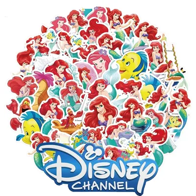 10/30/50PCS Disney Mermaid Ariel Cute Princess Stickers DIY Phone Notebook Laptop Skateboard Car Graffiti Cartoon Decals Toys