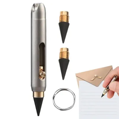 Infinity Pencil Titanium Alloy Inkless Pencils Eternal Professional Pocket Pen for Writing Home