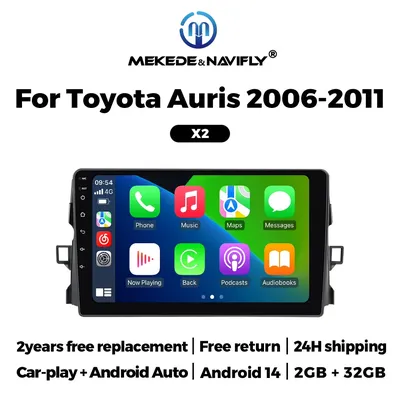 Android 14 9INCH Autoradio Car radio For Toyota Auris 2006 -2011 Multimedia Player car intelligent