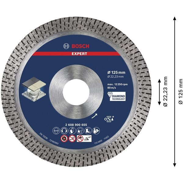 BOSCH Diamant-Trennscheibe »EXPERT HardCeramic« 12.5 cm