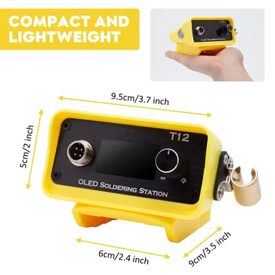 OLED Quick Heating T12 Soldering Iron Station Adjustable Welding Station For DeWalt 18V Li-ion