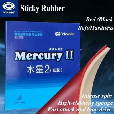 YINHE MERCURY II Table Tennis Rubber Sticky Pimples In Arc & Loop With ITTF Approved Ping Pong