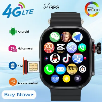 S9 256GB Storage Download Application Original Rotating Camera GPS WIFI Heart Rate Tracker Sports Watch 4G Smart Watch