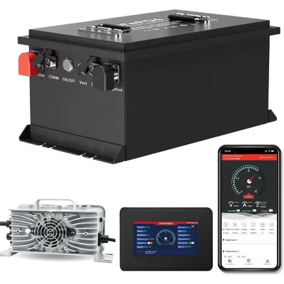 48V 105Ah Lithium Golf Cart Battery, 250A BMS, 10-Years-Lifetime, Max 12.8kW, 4000-15000 Deep Cycles