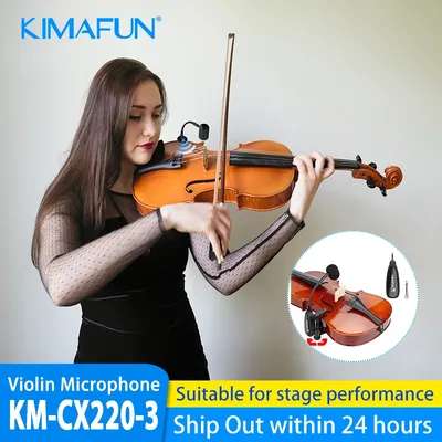 KIMAFUN Violin microphone 2.4G Wireless Instrument Microphone Professional Musical Condenser