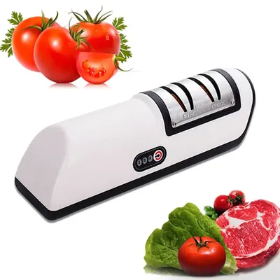 Electric Knife Sharpener Professional Kitchen 3 Speed Sharpening System Tool