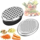 Grattugia per formaggio a doppia faccia Grattugia per formaggio in acciaio inossidabile con contenitore Trituratore portatile Aglio allo zenzero con coperchio Utensile da cucina