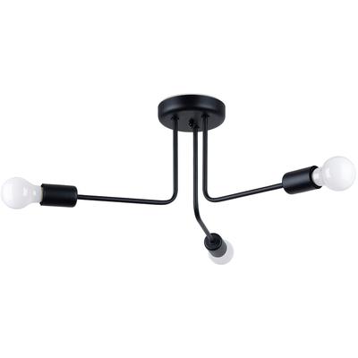 SOLLUX LIGHTING Deckenleuchte "Kronleuchter NORAH 3 schwarz", schwarz, H: 24,5cm, Lampen, Streulicht Image