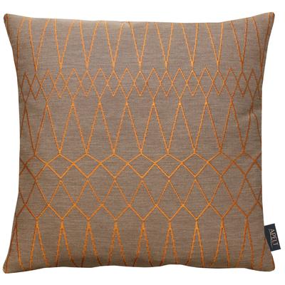 Dekokissen APELT "Teatro" Gr. 1, grau (taupe, gemustert, unifarben), B:45cm L:45cm, Polyester, Kunstfaser, Dekokissen_Sitzkissen_Kissenhüllen, Kissenhülle mit Füllung, 1 Stück Image