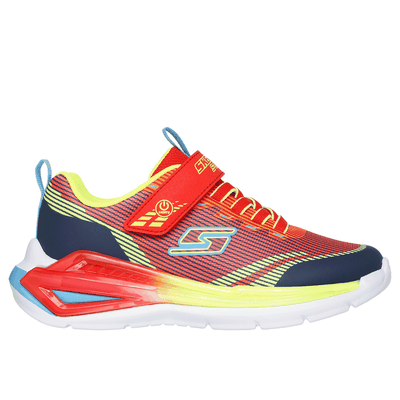 Skechers Boy's S Lights: Tri-Namics 2.0 Sneaker | Size 3.0 | Red | Textile/Synthetic
