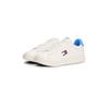 Plateausneaker TOMMY JEANS "ARCHIVE' 98", Damen, Gr. 40, bunt (sanftes weiß, blau), Nappaleder, Textil, sportlich, Schuhe, Freizeitschuh, Halbschuh, Schnürschuh, Kontrastbesatz an der Ferse