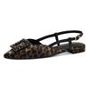 Slingpumps TAMARIS, Damen, Gr. 39, leodruck, Textil, Lederimitat, animal-print, modisch, Schuhe, Blockabsatz, Sommerschuh mit schickem Schmuckelement