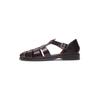 Sandale HENRY STEVENS "Wallace FSI", Herren, Gr. 45, rot (bordeaux), Leder, casual, Schuhe