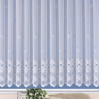 Gardine WECKBRODT "Basel" Gr. 19, weiß, B:750cm H:220cm, Jacquard, Obermaterial: 100% Polyester, Gardinen, Jacquard, strukturiert, halbtransparent, Allover,Motiv, Bordüre, Store Image