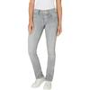 Slim-fit-Jeans PEPE JEANS "SLIM JEANS LW", Damen, Gr. 32, Länge 30, dirty grau used, Denim/Jeans, Obermaterial: 92% Baumwolle, 6% Polyester, 2% Elasthan, casual, slim fit, Jeans, mit doppeltem Knopfverschluss