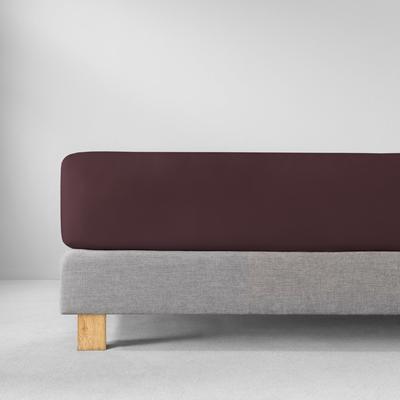 Bettlaken ESTELLA "Zwirnjersey", lila (pflaume), B:140-160cm L:200-220cm, Jersey, Obermaterial: 100% Baumwolle, Laken, langlebig, temperaturausgleichend, Bettlaken, Spannbetttuch Image