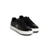 Sneaker CALVIN KLEIN JEANS "CLASSIC CUPSOLE MONO LTH", Herren, Gr. 44, schwarz-weiß (schwarz, weiß), Leder, Lederimitat, unifarben mit Farbeinsatz, sportlich, Schuhe, Freizeitsneaker, Halbschuh, Schnürschuh in klassischer Optik