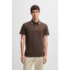 Poloshirt BOSS ORANGE "Passertip", Herren, Gr. M, open braun248, Piquu00e9, Obermaterial: 95% Baumwolle, 5% Elasthan, unifarben, casual, slim fit hüftbedeckend, V-Ausschnitt, Kurzarm eingesetzt Bündchen, Shirts, mit BOSS Logo-Badge