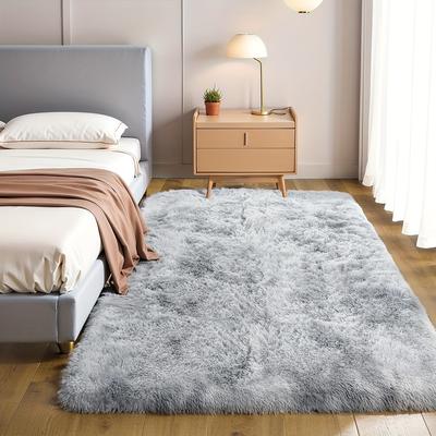 TEMU A Plush Rug That Soft And Features A , The Living Room, Sofa, Coffee Table, Bedroom, And Bedside Areas. Image