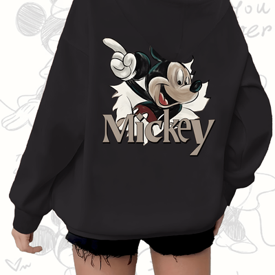 TEMU [authorized] Pattern Print, Hooded Athleisure Sweatshirt, Front Zipper Design, Fall And Winter Style Image