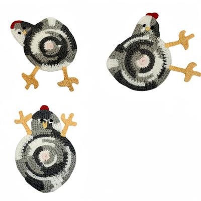 TEMU Gifts For Chicken Enthusiasts: Chicken Coasters, Heat-resistant Coasters For , Desktop Gifts, Handmade Chicken Coasters, Set Of 3. Image