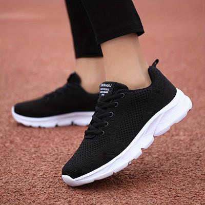 TEMU Trendy Solid Color Soft Comfortable Running Shoes, Wear Resistance Non Slip Breathable Sneakers, Mesh Breathable Casual Versatile Outdoor Sports Shoes For Women & Men Image
