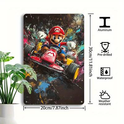 TEMU Edition Kart Aluminum Art Poster - 20x30 Glossy Finish, Vibrant Illustration, Theme, Gaming Room Or Home Decor, Collectible Poster | Dynamic Illustration | Artwork Image