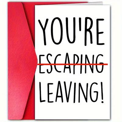 "TEMU Farewell Card For Any Occasion - 4.7"x7" | & Good Luck | , Family, Colleagues | & Again, Brothers, Sisters, Old People, Start The Next Chapter," Image