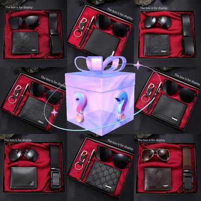 TEMU 8 Surprise Men's Wallet Mystery Box Set, For Value Surprises, Father's Day Anniversary Birthday Gift For Him Image