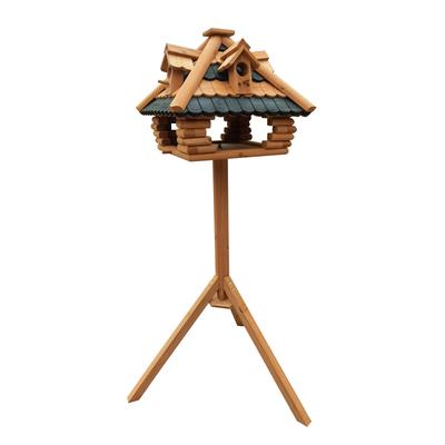 TEMU 115cm Toboli Bird Feeder House With Stand, Wooden Bird House, Weatherproof Bird Feeder With Tripod, Bird Feeder