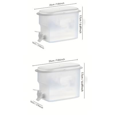 TEMU 1/2pcs (approximately 3.8 ) Refrigerator Beverage Dispenser With Leak-proof Spout, Plastic Drink Jug Suitable For , Juice, Iced Tea, Lemonade, Cold Brew Image